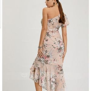 A-Line One-Shoulder Asymmetrical cocktail Dress